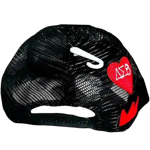 NEW Delta Sigma Theta / DST *9* Trucker Hat (Cap)! Red & White. Women Sorority. - Picture 11 of 11